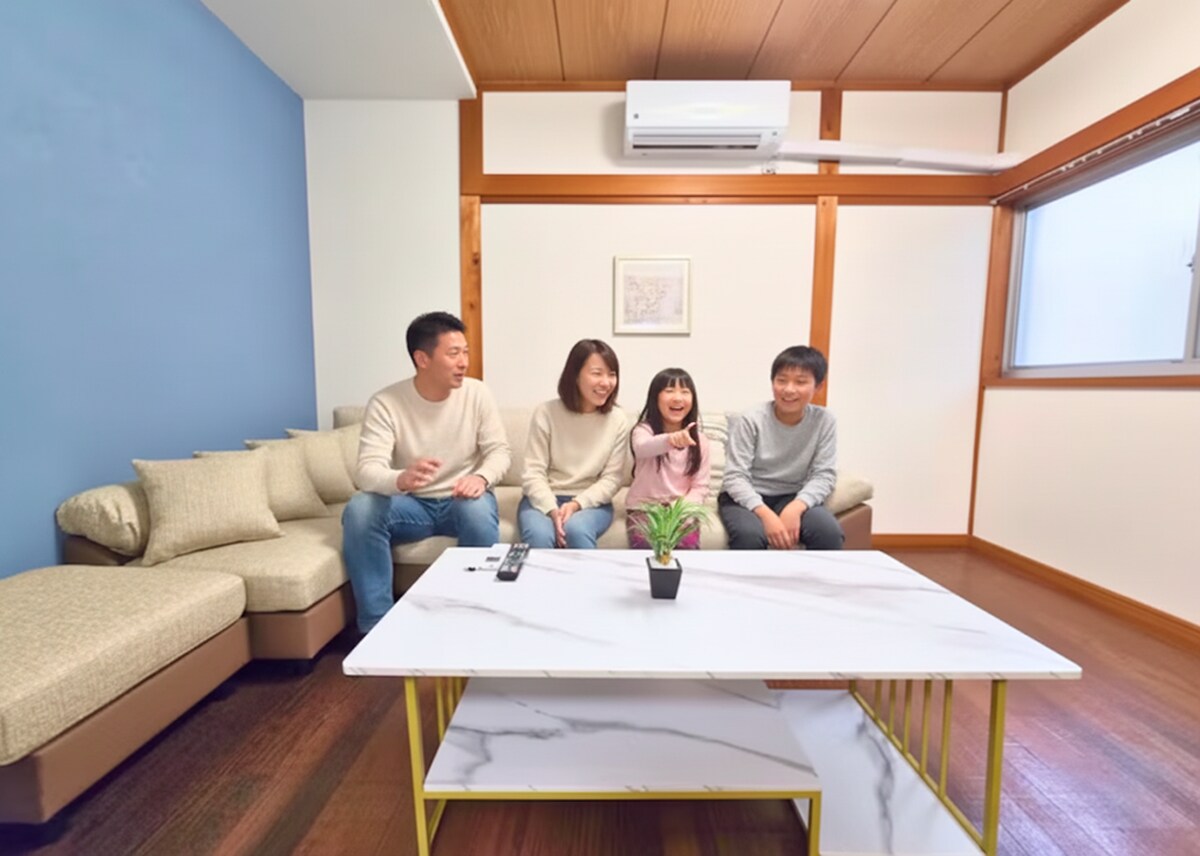 【難波まで9分/住吉大社まで徒歩10分】3階建て136㎡・5LDK 最大16名宿泊可/大人数OK！